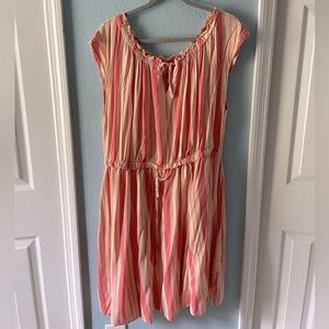Torrid nude and peach striped size 2 dress
